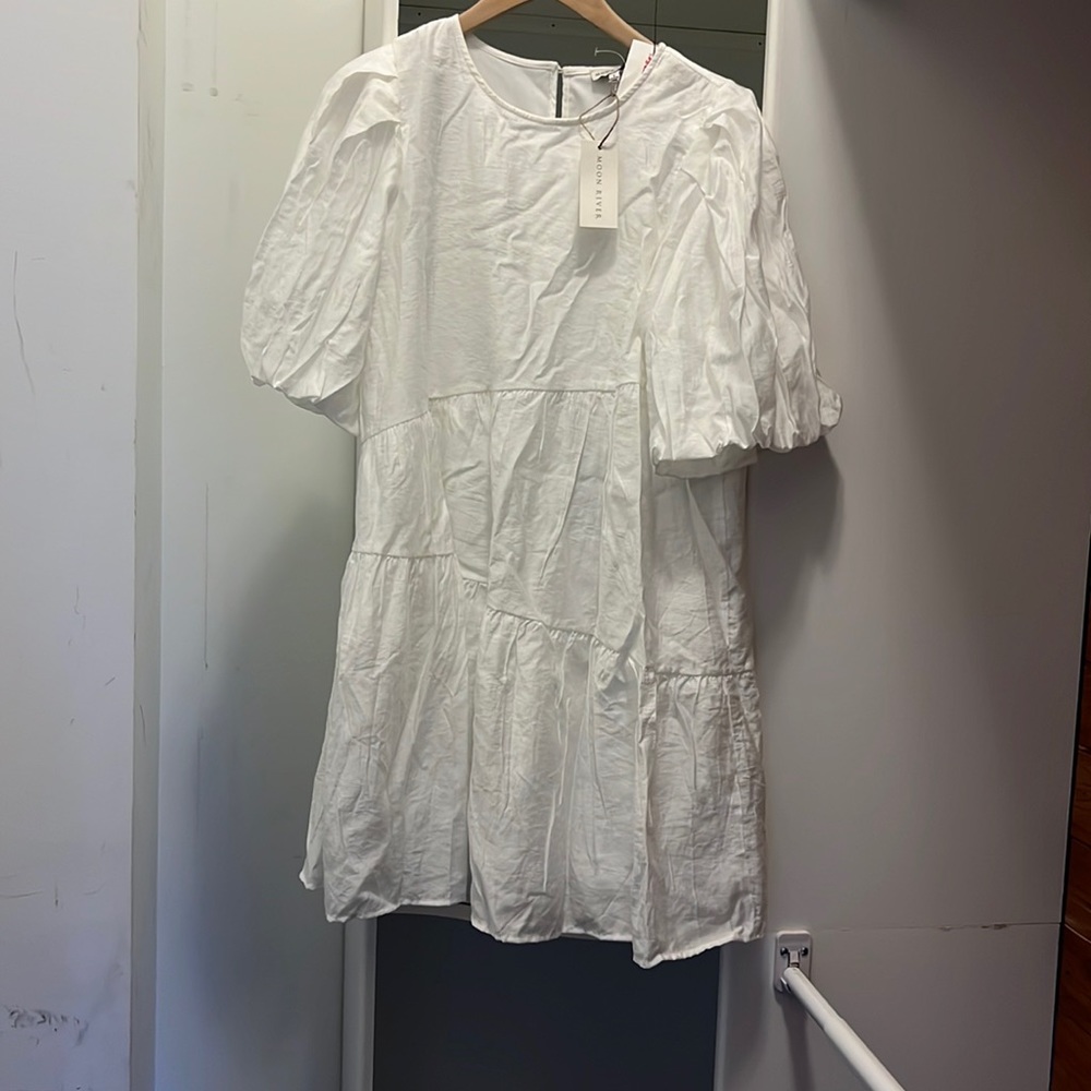 moon river tiered dress asymetrical